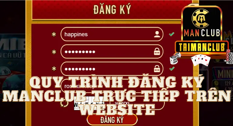 Quy trình đăng ký MANCLUB trực tiếp trên website