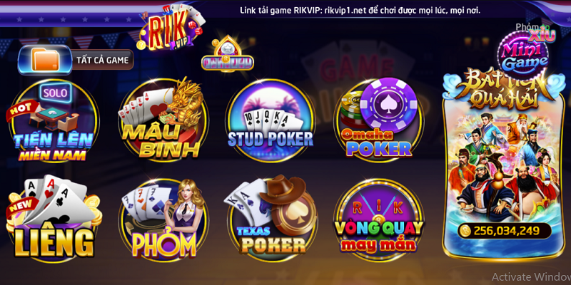 Game Bài Rikvip – Mang Cả Sòng Bạc Vào Thiết Bị Của Bạn